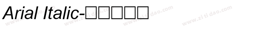 Arial Italic字体转换